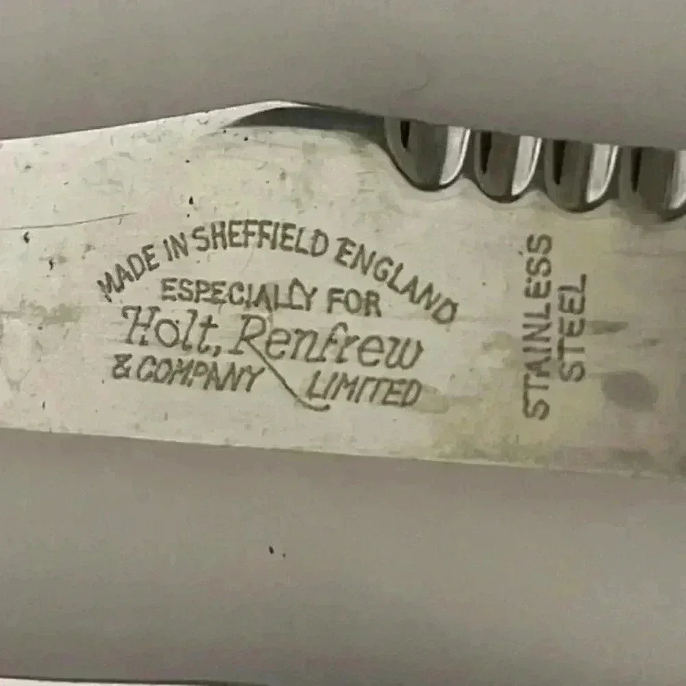 Vintage Holt Renfrew Sterling Silver w Mother of Pearl Handles - 9pc Set - Picture 8 of 13